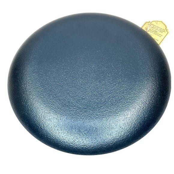 Turkish Glass 4 Charger Plates Set Blue Textured Gold Rim 13" NWT - Picture 11 of 11